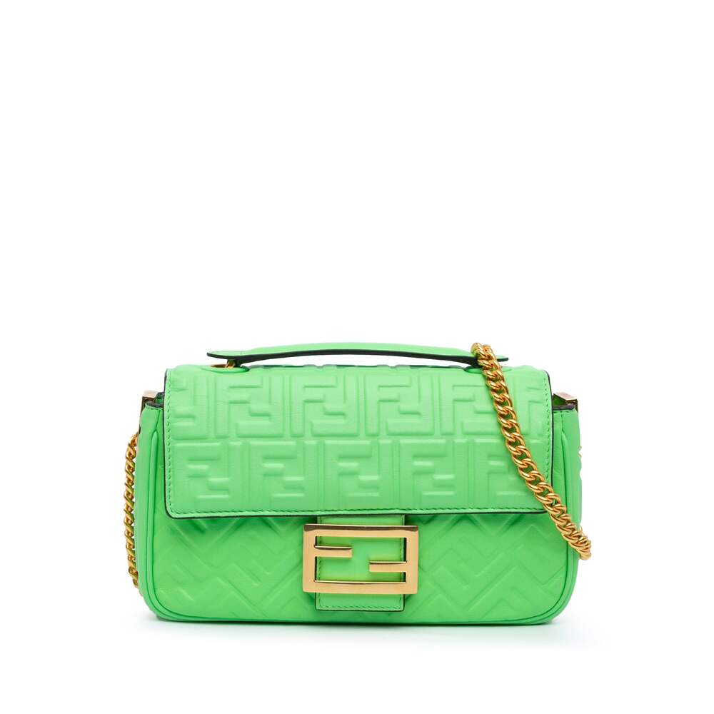 Fendi Midi Baguette Chain Bag Zucca #332526F14B